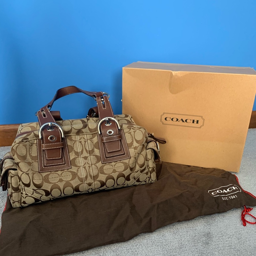 2000s Coach C Monogram Duffle Satchel